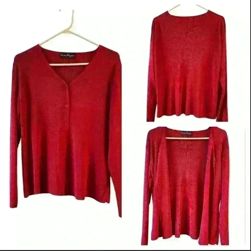 Salvatore Ferragamo silk cardigan